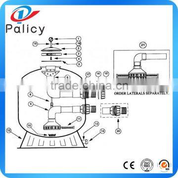 Hot Dia 450 Top-mount Swimming Pool Fiberglass Sand Filter photo-3