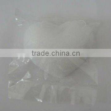 2012 most-popular heart shape konjac washing sponge , nature white