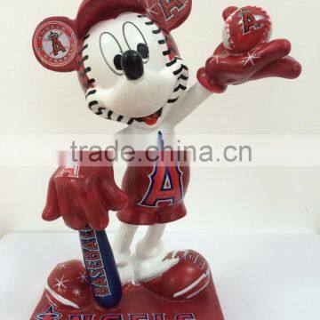 MICKEY MOUSE RESIN MICKEY WITH BASEBALL