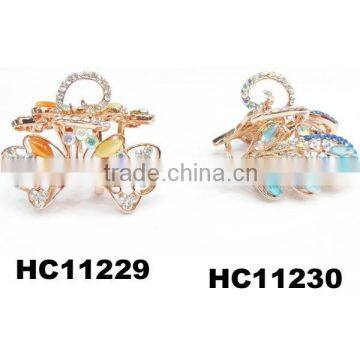 wholesale fashion girls metal crystal hair claw clip