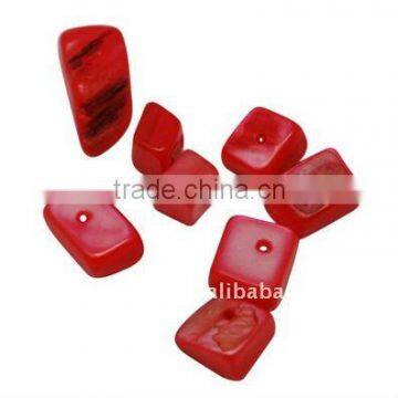 Freshwater Shell Loose Beads, Dyed, Red(BSHE-S007-13)