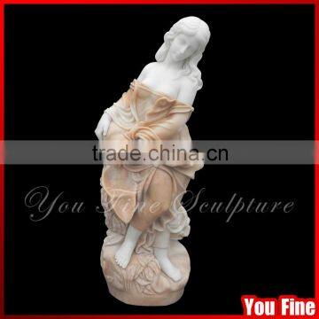 Multi-color Natural Marble Decorative Lady Statue Fountain