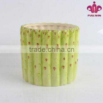 Factory price bamboo shape newest ceramic cup