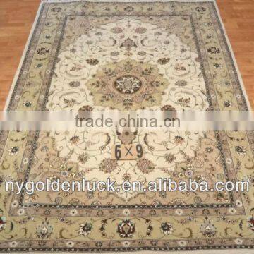 6x9ft persian design wool/silk carpets