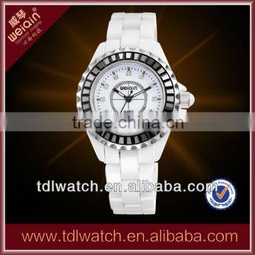 Luxury Ladies Ceramic Watch With Sapphire Watch Crystal