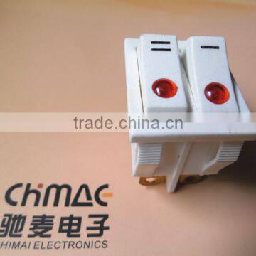 Double Rocker Switch With Lamps ON OFF White Switch T85 T55 photo-3