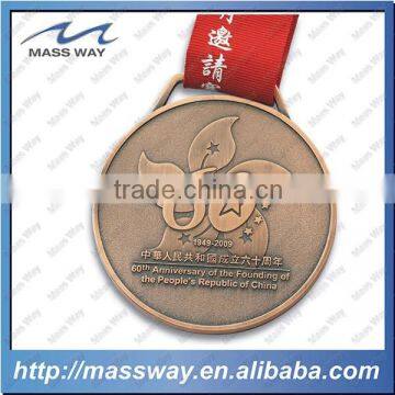 high quality custom metal 3D copper medal