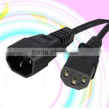 AC ul approval power cord IEC C13 to C14