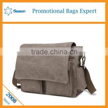 Wholesale custom design men canvas messenger bag