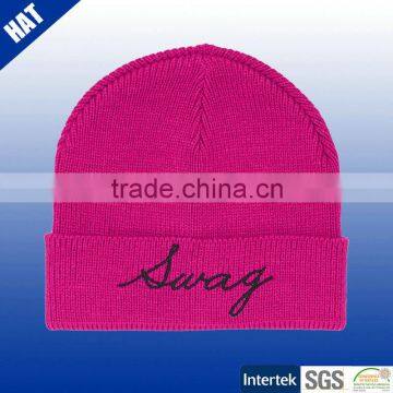 2016 letter embroidery winter knitted beanie hat