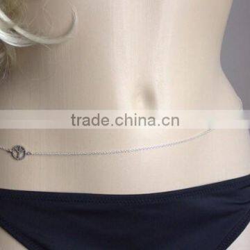 Celeb Sexy Women Lucky No. 8 Beach Body Jewelry Bikini Beach Belly Waist Chain wholesale