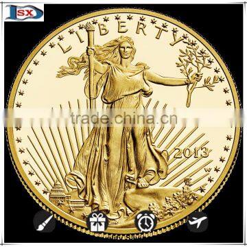 .999 fine gold folk art style gold coin/high imitation 22karat souvenir use gold coin in stock