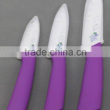 FINDKING 2014 Hot High Quality Flower Painted Zirconia Ceramic Kitchen Knife Set Fruit Kit 3" 4" 5'' Inch+Covers photo-3