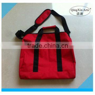 2015 New popular leisure red folding 600D travel shoulder bag