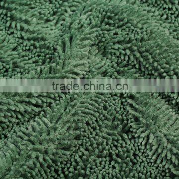 Polyester printing peach skin brushed microfiber chenille fabric