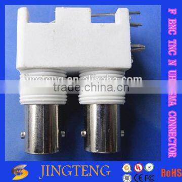 HIGH QUALITY DOUBLE BNC FEMALE CHASSIS MOUNT PC BOARD , BNC CONNECTOR