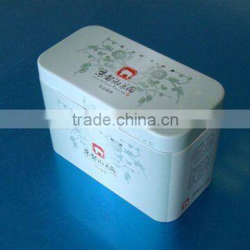 rectangle tea tin box