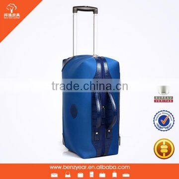 New Travel Bag on Wheels Korea Style Fabric and Leather cheap luggage bags