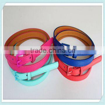 New Style Lady Leather Belts Leather Belts With Alloy Buckle PU Skinny Belts photo-5