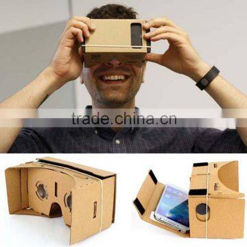 New Arrival DIY Google Cardboard Virtual Reality VR Mobile Phone 3D Viewing Glasses for Screen under 6inch Google VR 3D Glasses