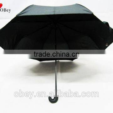 190T Pongee 3 fold umbrella