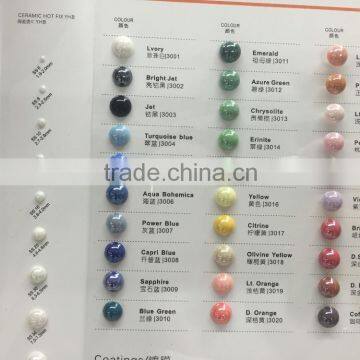 hot fix ceramic half round dome hot fix dome studs hot fix rhinestuds color size shape card