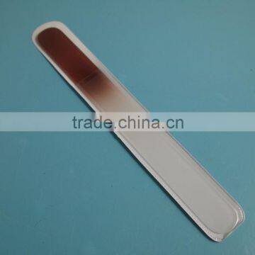 BLC-009 195mm Mat finished coffe colored handle glass nail file sale