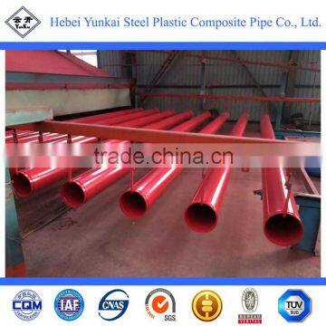 Red epoxy coated steel fire resistant fire fighting water pipe