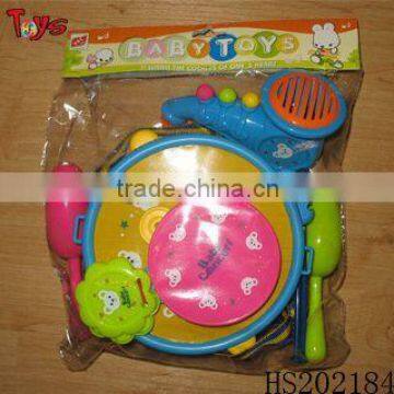 plastic colorful musical instrument drum sets