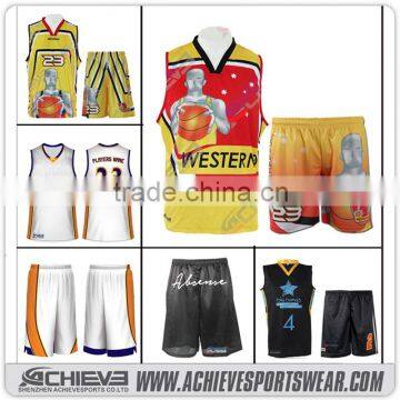 Latest Cheap Reversible Basketball Jersey Unifrom Design