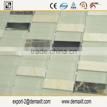 crystal glass stone mixed mosaic tile marble mosaic