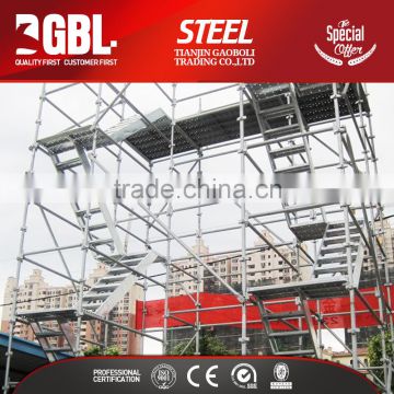 Quick lock system ladder scaffolding