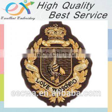 light gold bullion wire indian embroidery patch