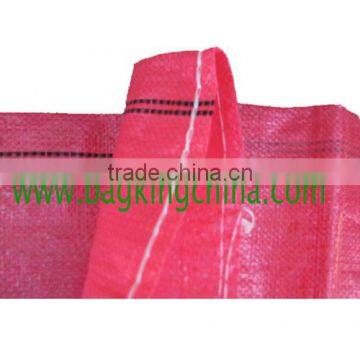 Pink transparent plastic bag for rice 50kg