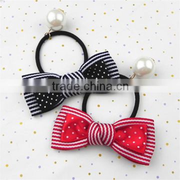 free sample hot sale cotton hair tie with rhinestone