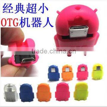 Android robot usb to micro usb otg adapter for samsung galaxy s3 s4 htc sony