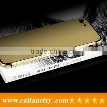 new arrivals for iphone 7 gold plated housing with crystals