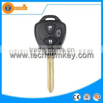 car key blanks wholesale with pad button and logo remote car key case shell cover for Toyota prado verso highlander corolla