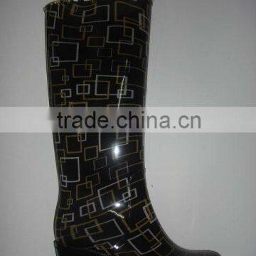 High heel ladies PVC rain boots