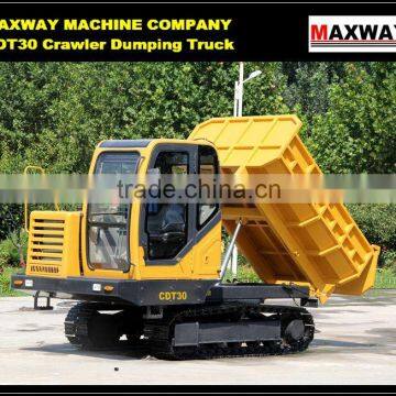 Customized Crawler Wood Dumper Lorry on Swamp / Wetland , CE / ISO / SGS , Model: CDT60