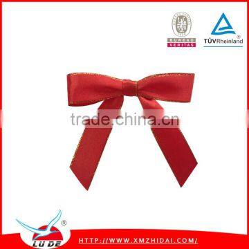 Gift Packing Use Red Pre Tie Hair Satin Ribbon Bow photo-2