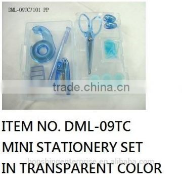 MINI STATIONERY SET IN TRANSPARENT COLOR