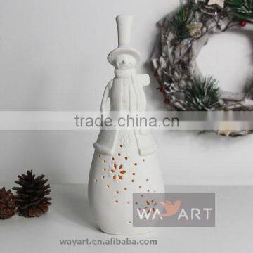 Lively LED Lighted Snowman Ceramic Chrismas Decoration photo-2
