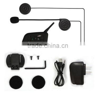 Wholesale! V6 Noise Cancelling and Waterproof Helmet Bluetooth Headset for 1200 Meters 6 Riders Talking