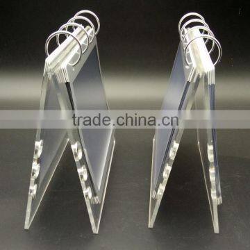 2016 Hot Sale Clear Acrylic V Shape Table Calendar Desk Calendar Display photo-3