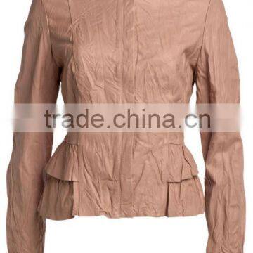 Ladies Leather Fashion Jacket & Wrinkle Style