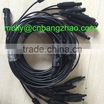 8 to 1 mc4 branch fuse connector with solar cable