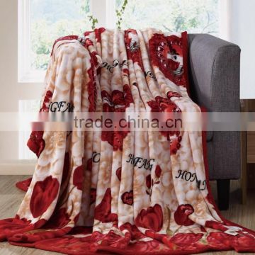 flower making coral microfiber blanket polyester blanket