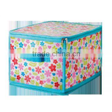 foldable plastic storage box with handles for clothes