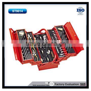 COMBINATION HAND TOOL SET WITH HIGH QUALITY,FOLDING METAL BOX TOOLS WITH 67PCS